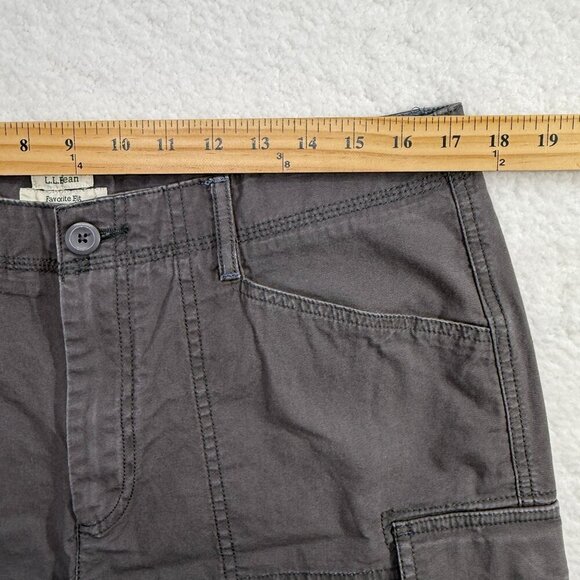 LL Bean Womens 14 Favorite Fit Cargo Shorts Gray Hiking Outdoors Gorpcore Preppy - Picture 9 of 11